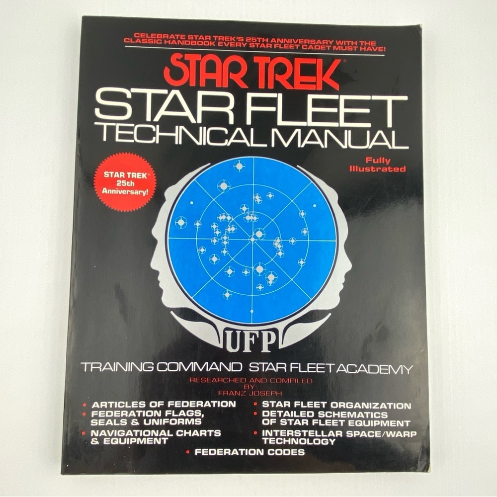 Star Trek Starfleet Technical Manual Fully Illustrated Vintage Book 1986